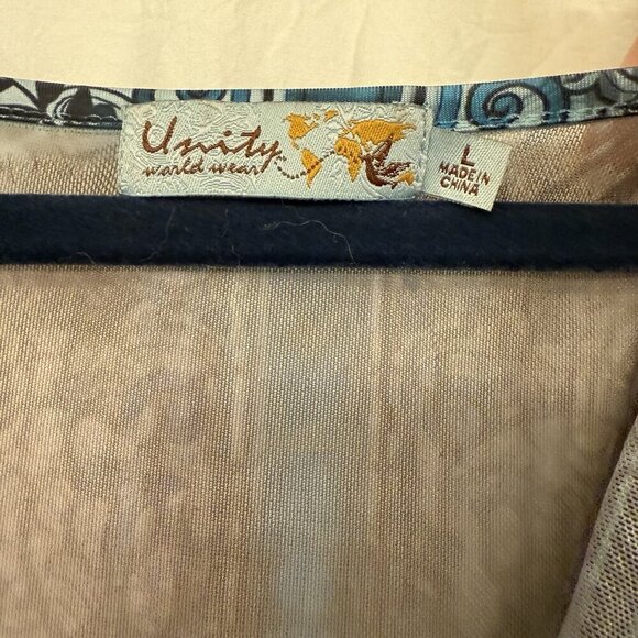 Unity World Wear Dress Size Large Boho Artsy Hippie Stretchy - Picture 8 of 10